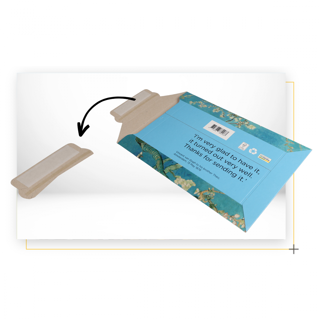 Self adhesive tape on packaging 
