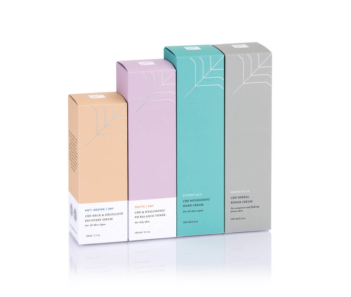 Zloženka iz polnega kartona. Zloženka za premium kozmetiko. Foliotisk na zloženki.